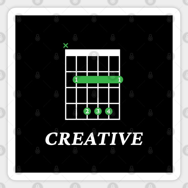 B Creative B Guitar Chord Tab Dark Theme Magnet by nightsworthy